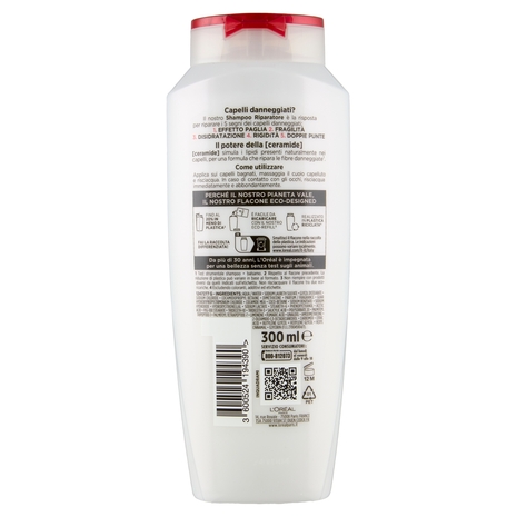 Elvive Total Repair 5 Shampoo Riparatore, per Capelli Danneggiati, 300 ml